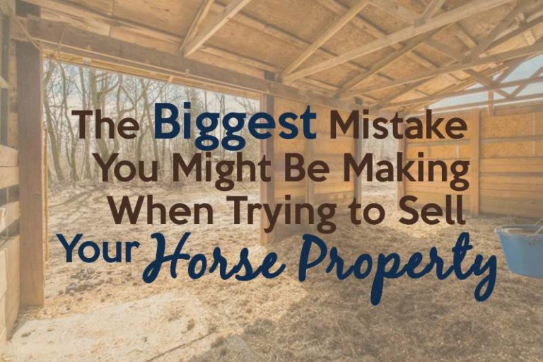 biggest mistake you might be making when trying to sell your horse property